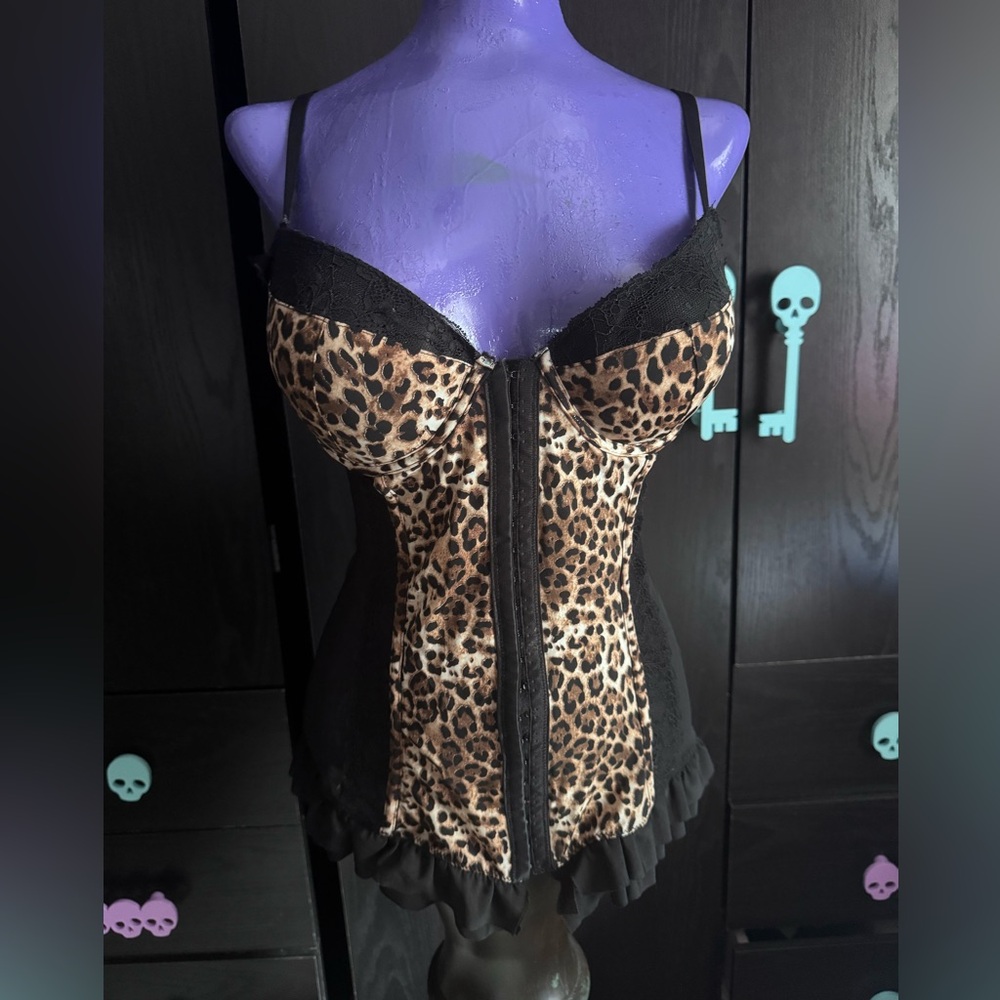 Leopard Print Corset Top